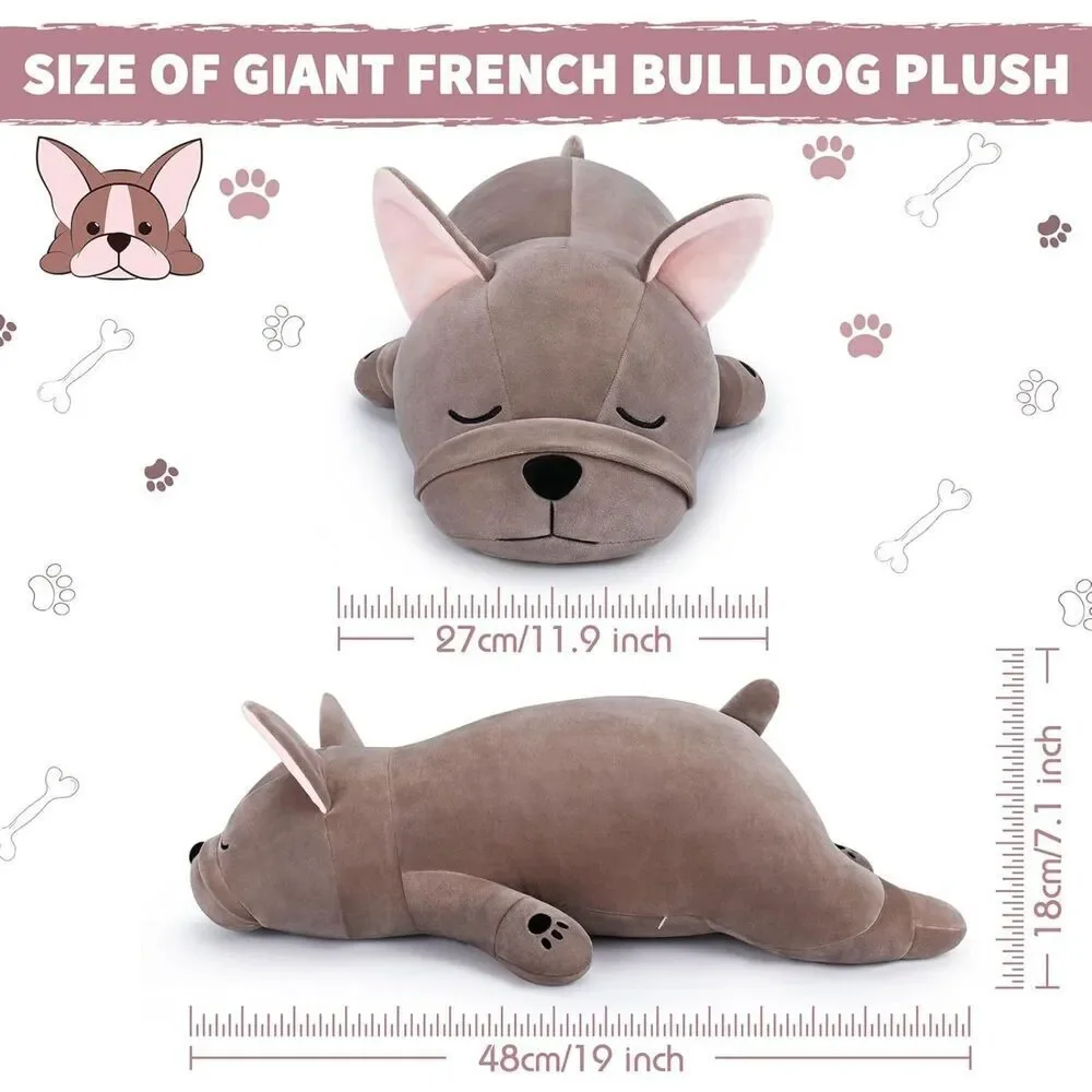 19'' Auspicious Beginning Giant Sleeping French Bulldog Dog Plush Stuffed Animal